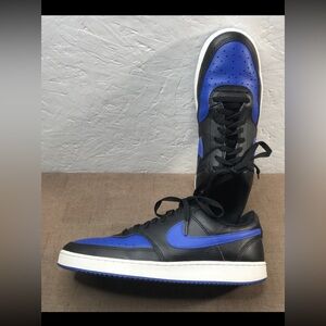 Nike Court Vision Lo Men's Sneakers Black, Game Royal Blue Size 10 (DM8681-001)